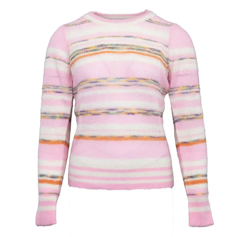 Pull col rond leo doux à rayures Femme ANTIK BATIK