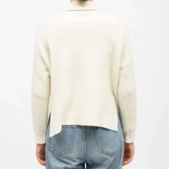 Pull col roulé écru marthy asymétrique Femme LA PETITE ETOILE
