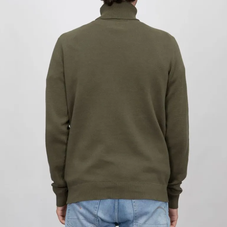 Pull col roulé maille fine couleur unie Homme BILL TORNADE