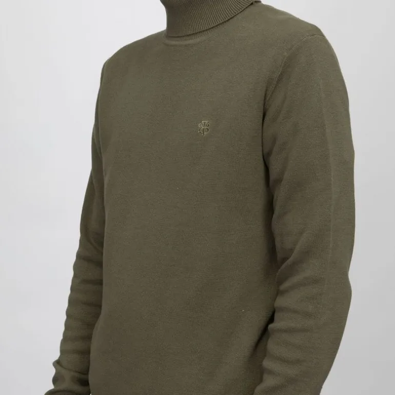 Pull col roulé maille fine couleur unie Homme BILL TORNADE