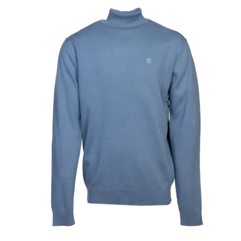 Pull col roulé maille fine couleur unie Homme BILL TORNADE