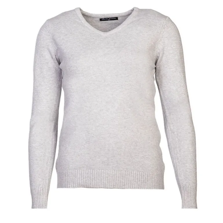Pull col v laine et cachemire Femme BELLE FEMME