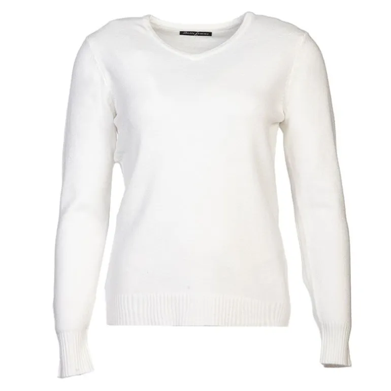 Pull col v laine et cachemire Femme BELLE FEMME