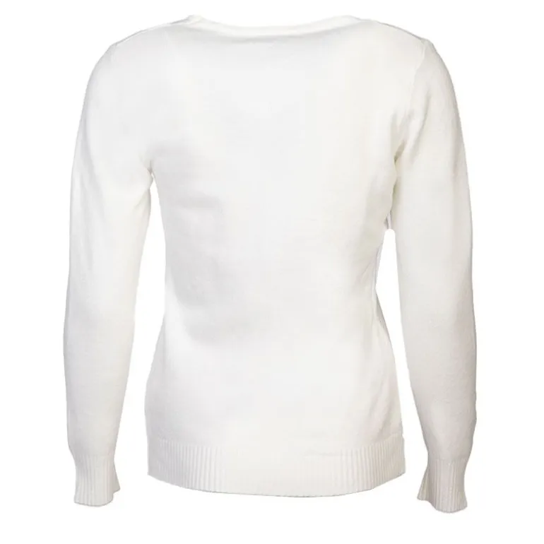 Pull col v laine et cachemire Femme BELLE FEMME