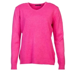 Pull col v laine et cachemire Femme BELLE FEMME