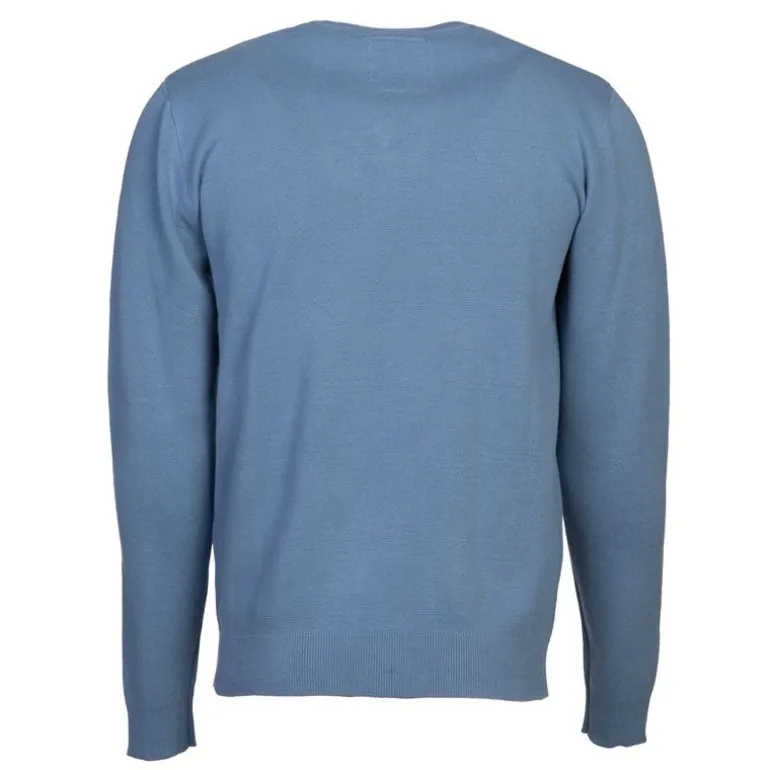 Pull col v maille fine manches longues Homme BILL TORNADE