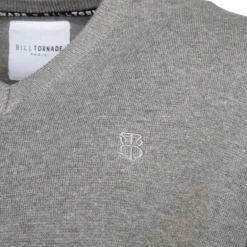 Pull col v maille fine manches longues Homme BILL TORNADE