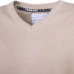 Pull col v maille fine manches longues Homme BILL TORNADE