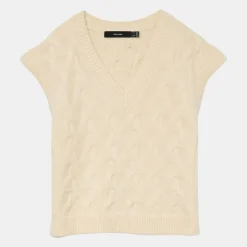 Pull col v maille torsadée vmpiper Femme VERO MODA