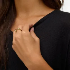 Pull col V manches 3/4 brianna black Femme VERO MODA