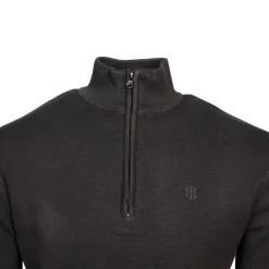 Pull col zippé coton ajusté Homme BILL TORNADE