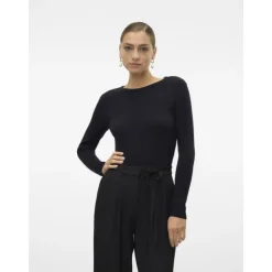 Pull cotelé holly karis décolleté dos Femme VERO MODA