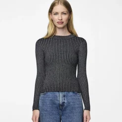 Pull Crista lurex brillant ajusté Femme PIECES