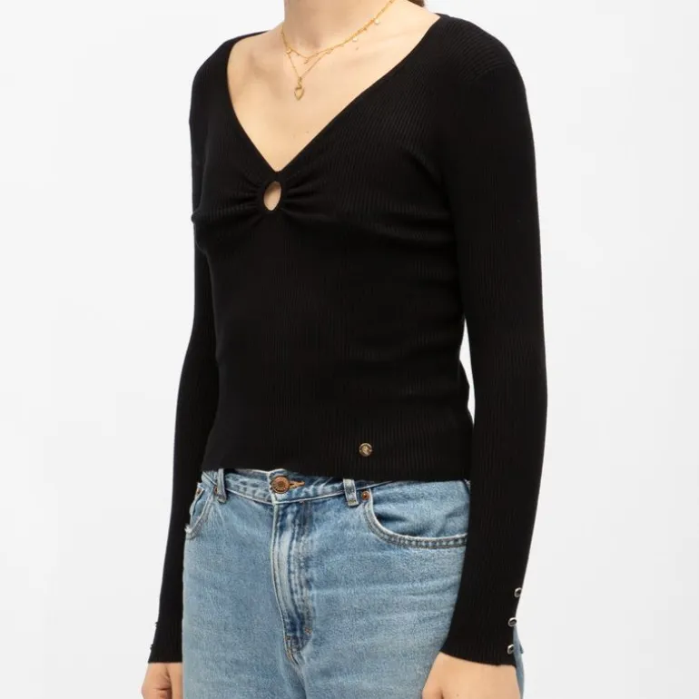 Pull décolleté V moza en maille fine Femme LA PETITE ETOILE