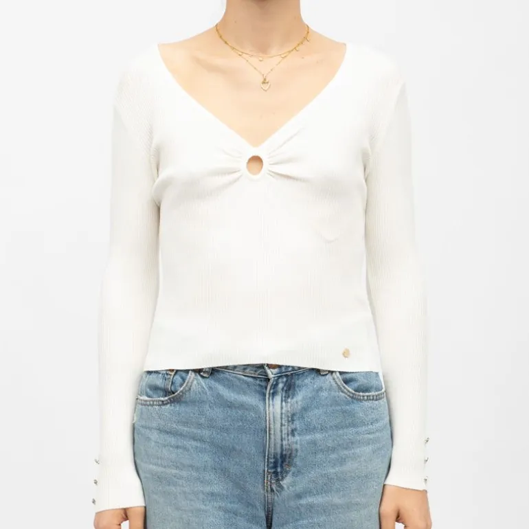 Pull décolleté V moza en maille fine Femme LA PETITE ETOILE