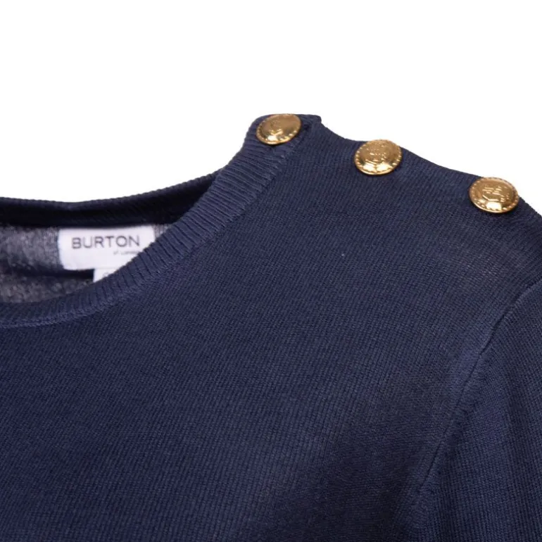 Pull femme raye bouton epaule rakel Femme BURTON OF LONDON