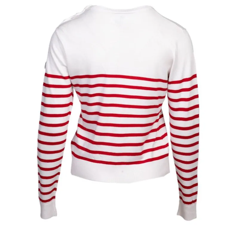 Pull femme raye bouton epaule rakel Femme BURTON OF LONDON