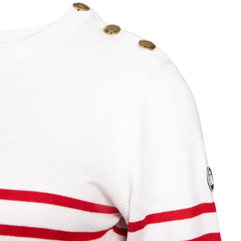 Pull femme raye bouton epaule rakel Femme BURTON OF LONDON