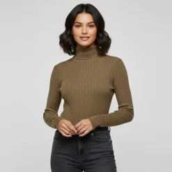 Pull fin col roulé à manches longues Zandra Femme ONLY