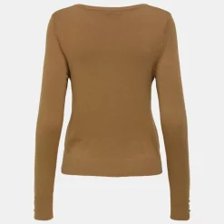 Pull fin col V manches longues boutons Minna Femme ONLY