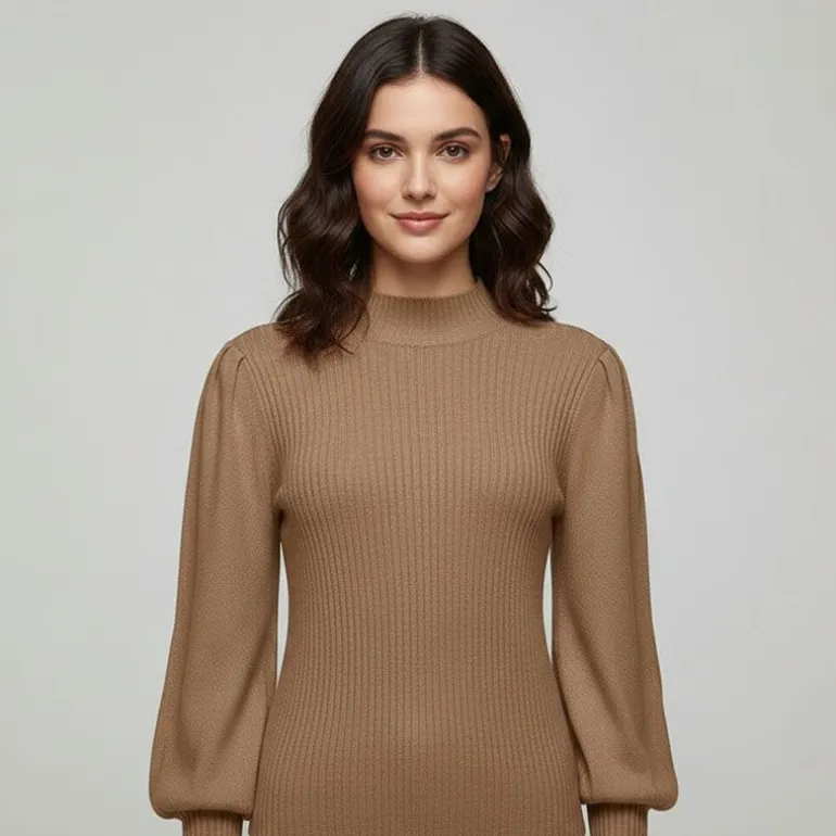 Pull fin manches ballons Kattie Femme ONLY