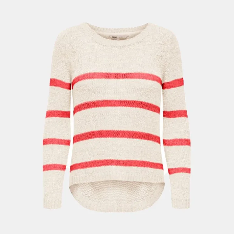 Pull geena imprimé rayures en maille Femme ONLY