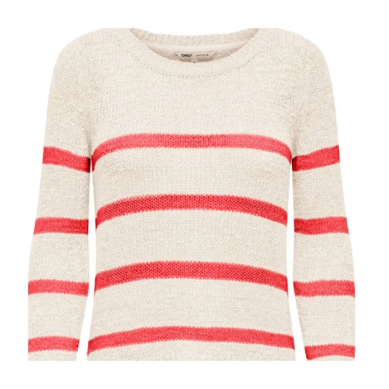 Pull geena imprimé rayures en maille Femme ONLY