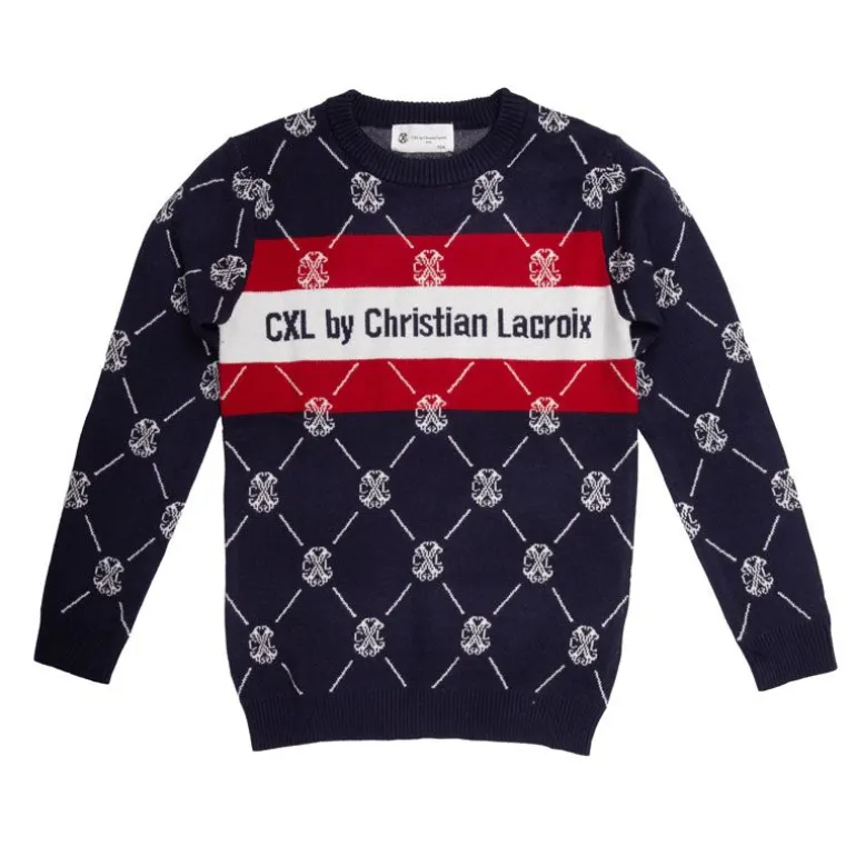 Pull imprimé carreaux avec rayures colorées Garçon CXL BY CHRISTIAN LACROIX