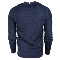 Pull laine ajustée en maille torsadée Homme TOMMY HILFIGER