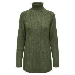 Pull long col roulé maille poignets cotelés Femme JDY