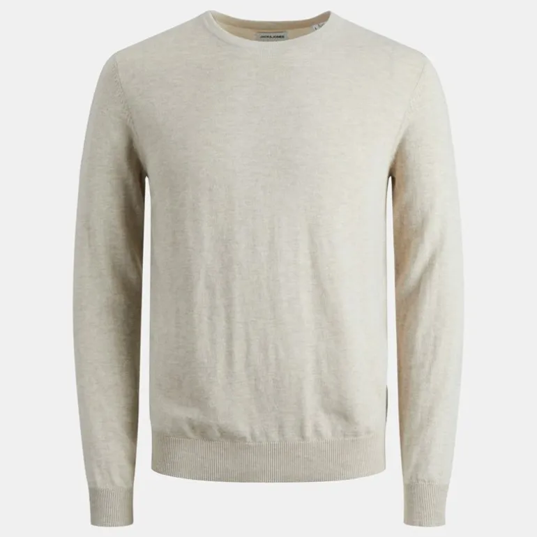 Pull maille coton col rond tissu tricoté Homme JACK & JONES
