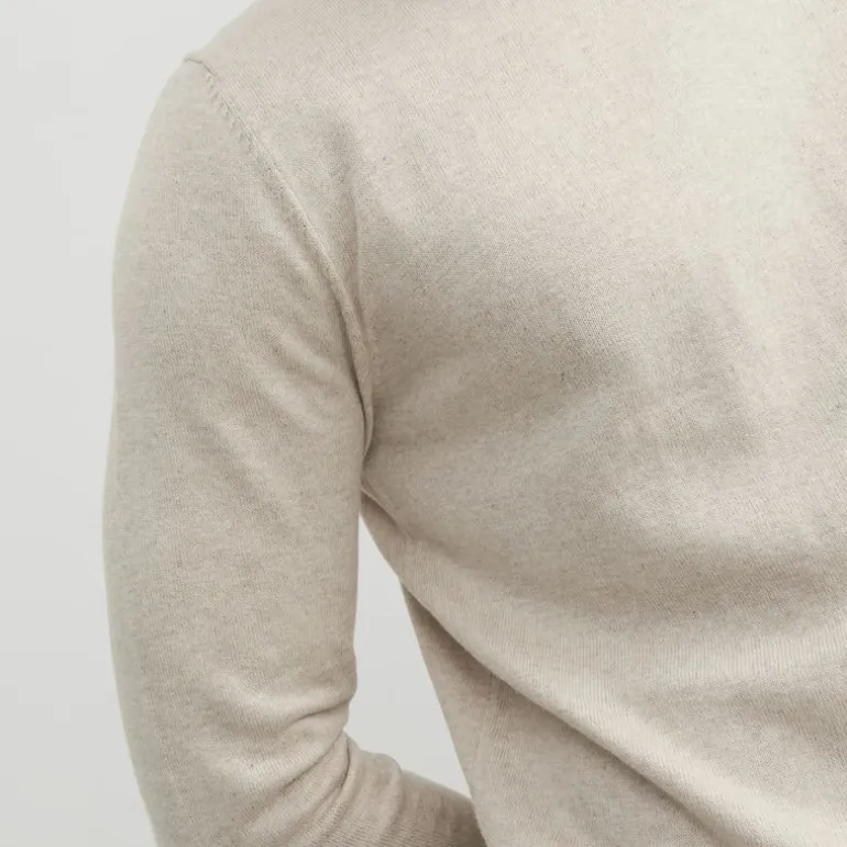 Pull maille coton col rond tissu tricoté Homme JACK & JONES