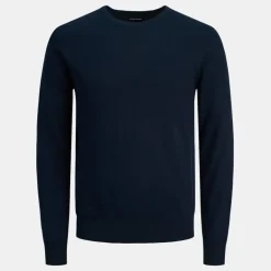 Pull maille coton col rond tissu tricoté Homme JACK & JONES