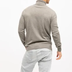 Pull maille fine chinée col roulé Homme DEELUXE 74