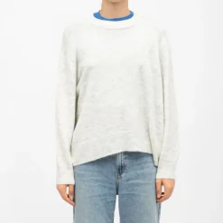 Pull maille gris chiné col rond mareen Femme LA PETITE ETOILE