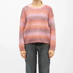 Pull maille tricotée col rond passoa multicolor manches longues Femme DEELUXE 74
