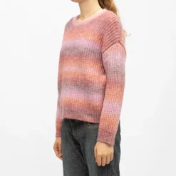 Pull maille tricotée col rond passoa multicolor manches longues Femme DEELUXE 74