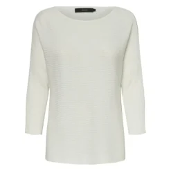 Pull manches 3/4 Nora col bateau snow white Femme VERO MODA