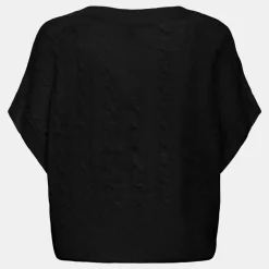 Pull manches courtes col V torsades oversize onlmalou Femme ONLY