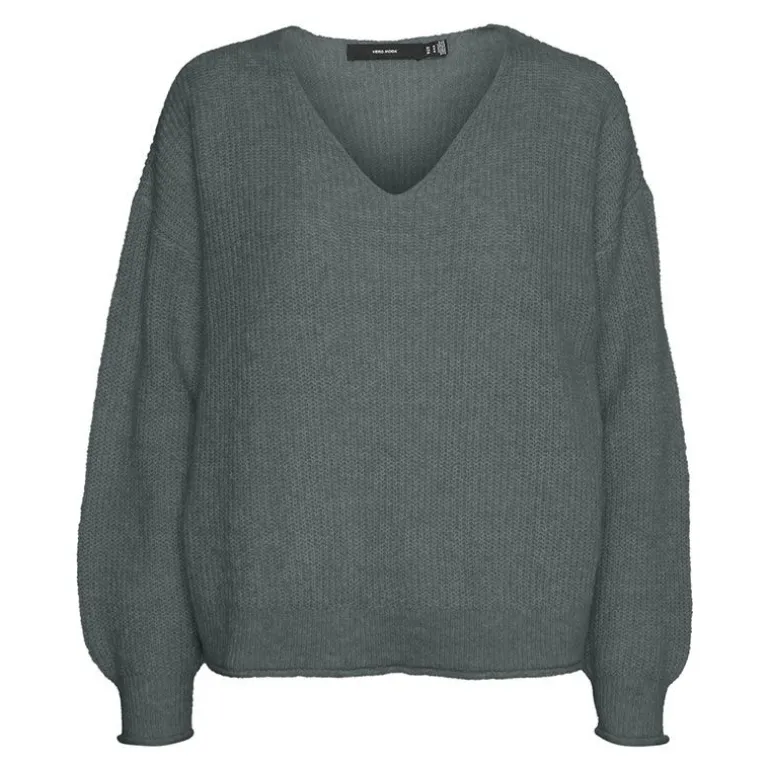 Pull Mili manches ballons col v en maille fine Femme VERO MODA