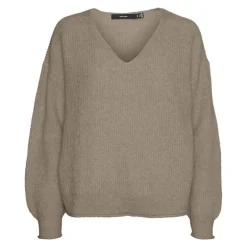 Pull Mili manches ballons col v en maille fine Femme VERO MODA