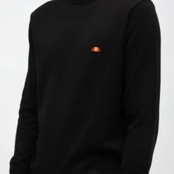 Pull noir avec liserés orange et rouge Homme ELLESSE