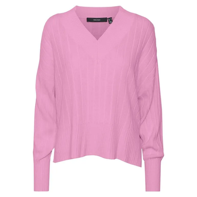 Pull over manches longues col V Femme VERO MODA