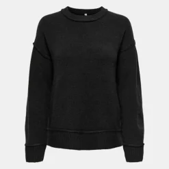 Pull épuré maille hazel col rond Femme ONLY