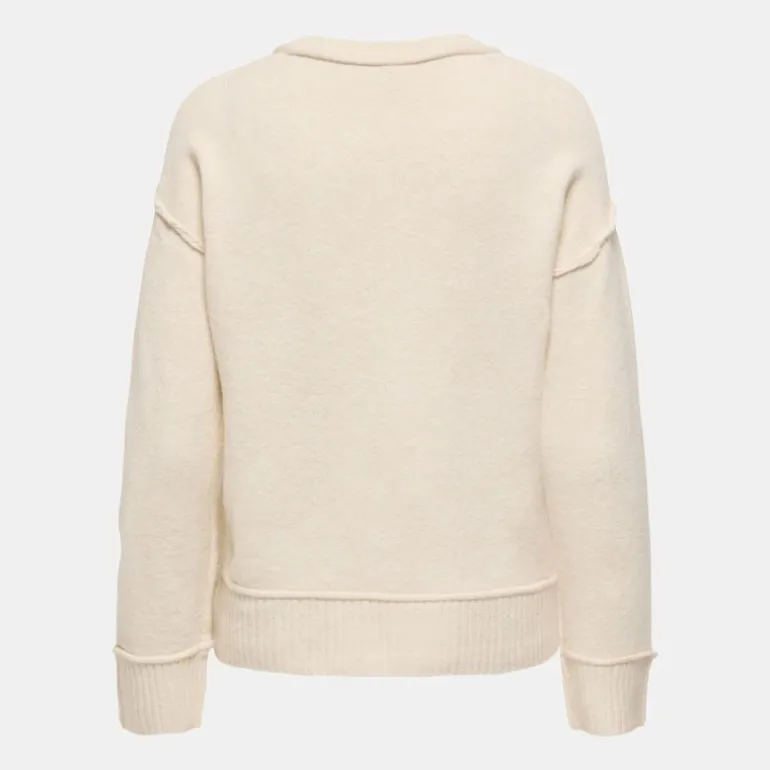 Pull épuré maille hazel col rond Femme ONLY