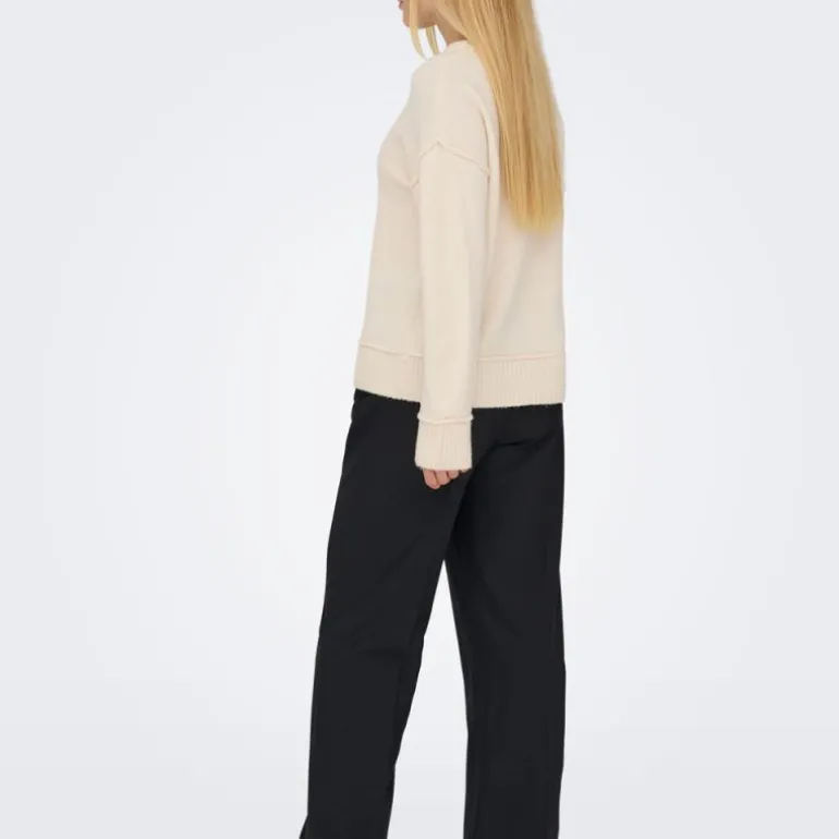 Pull épuré maille hazel col rond Femme ONLY