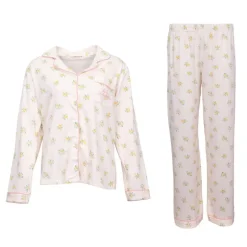 Pyjama fleuri poche brodée Femme LULU CASTAGNETTE
