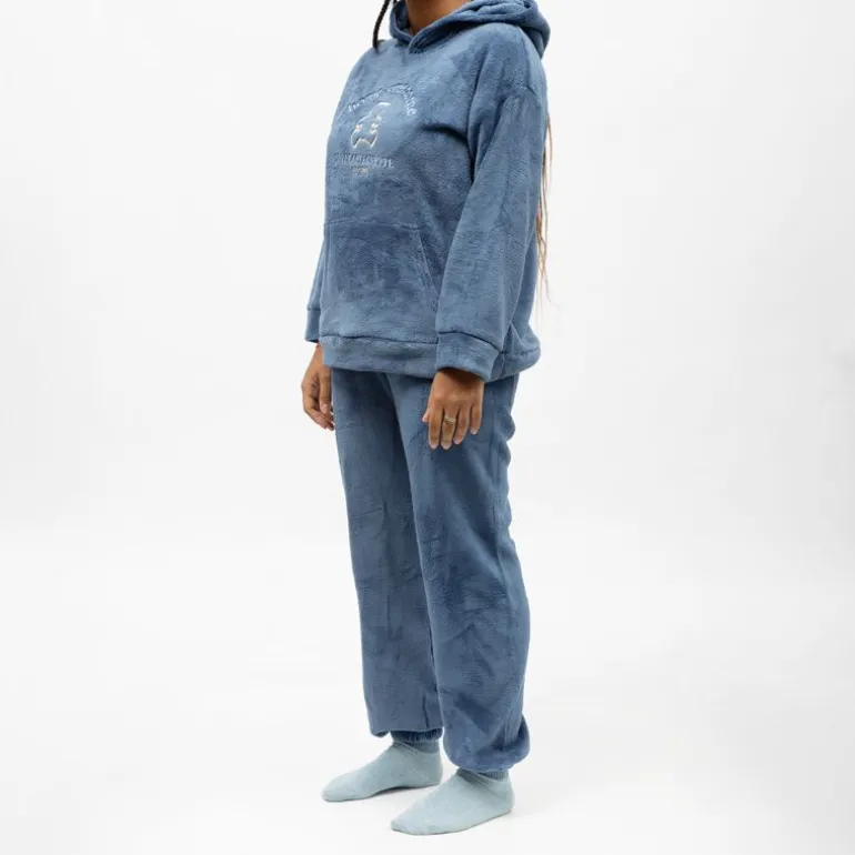 Pyjama polaire à capuche avec broderie Femme LULU CASTAGNETTE