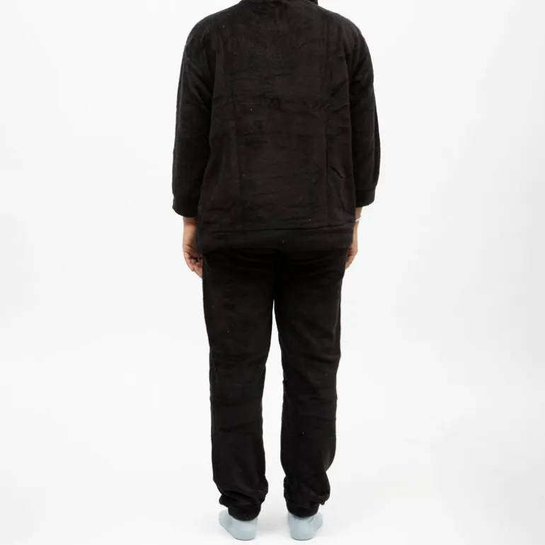 Pyjama polaire doux col rond pantalon regular Femme LULU CASTAGNETTE