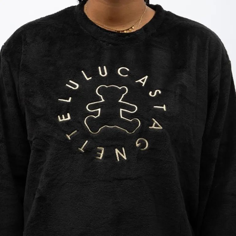 Pyjama polaire doux col rond pantalon regular Femme LULU CASTAGNETTE